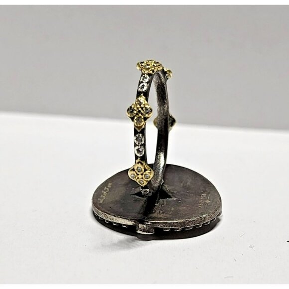 Armenta Old World 18K Gold & Silver Diamond Sapphire Ring 02742 Sz 7 – Excellent - Picture 11 of 16